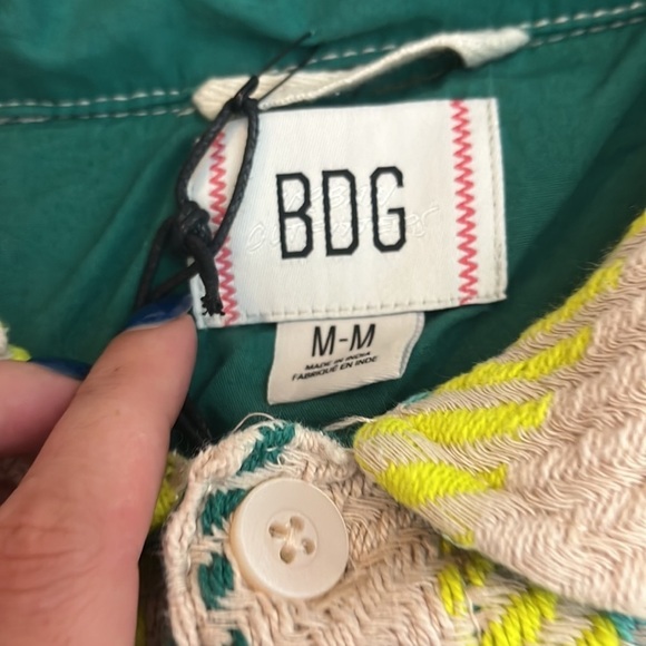 Urban Outfitters Green and Yellow Striped Jacket - Picture 5 of 9